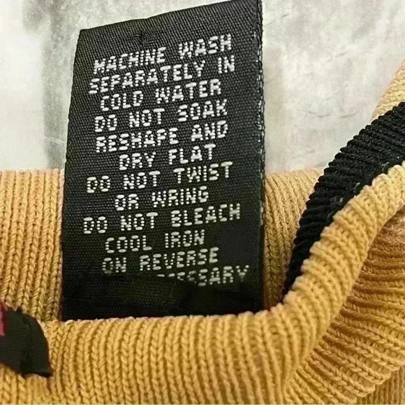 KnitdeKnit zipper Front long sleeve taupe-black size M - Picture 8 of 9